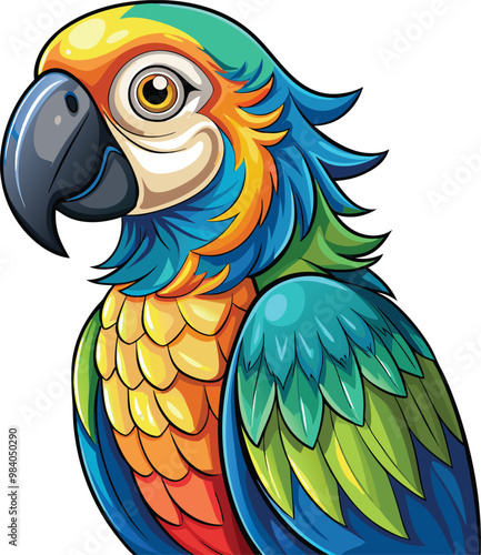 parrot vector illustration, Print