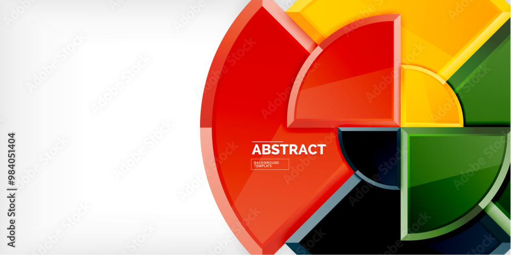 Abstract background - circles and round triangles with 3d effect. Vector Illustration For Wallpaper, Banner, Background, Card, Book Illustration, landing page Abstract background - circles and round triangles with 3d effect. Vector Illustration For Wallpaper, Banner, Background, Card, Book Illustration, landing page