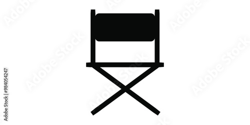 Director chair icon, film director icon. Vector illustration.