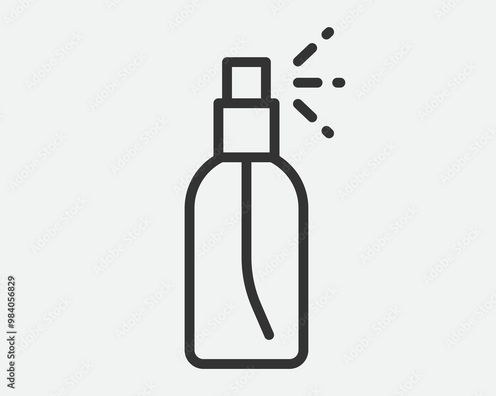 Bottle spray icon for cosmetics, body and skin care, perfumes isolated on white background. Vector illustration or logo. Bottle spray icon for cosmetics, body and skin care, perfumes isolated on white background. Vector illustration or logo.