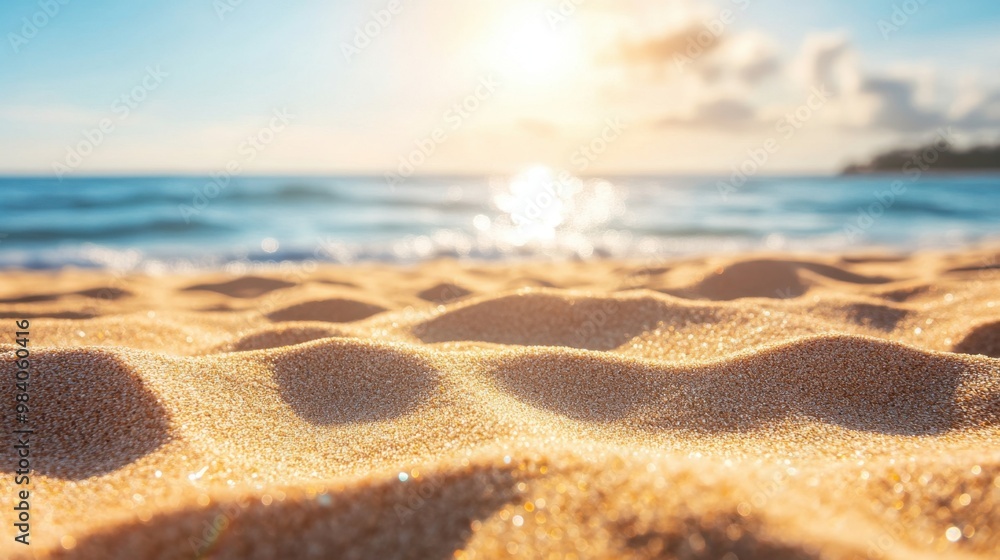 Fine beach sand under the warm summer sun offering soft golden textures perfect for vacation travel or relaxation themes Fine beach sand under the warm summer sun offering soft golden textures perfect for vacation travel or relaxation themes