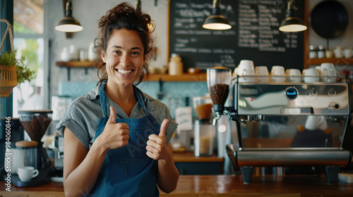 The Barista with Thumbs Up