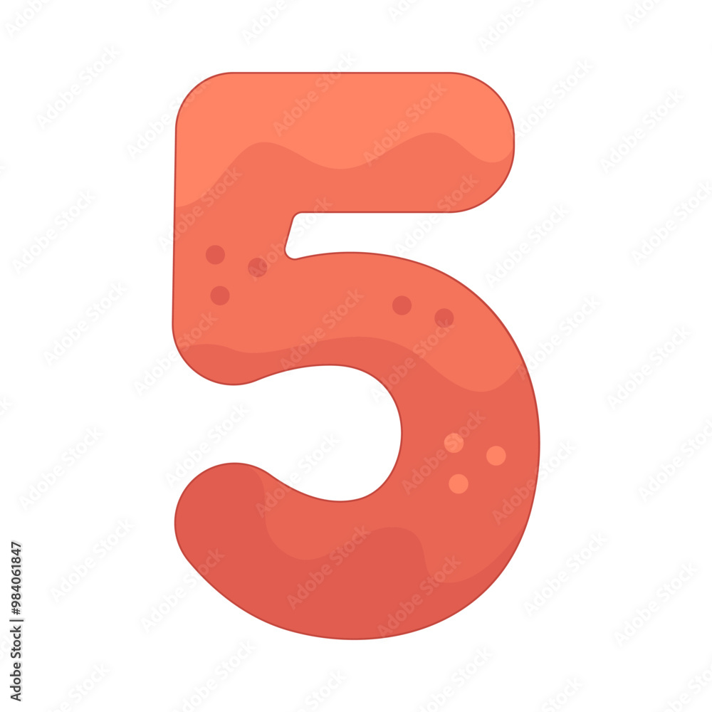 Illustration of number 5 Illustration of number 5