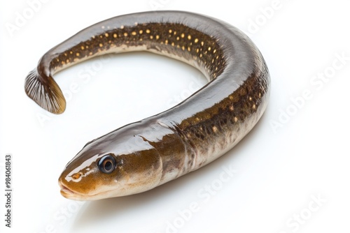 Ancient Lamprey Specimen on Immaculate White Canvas photo