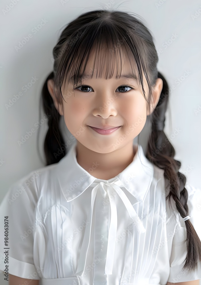 Portrait of an Asian girl, close-up Portrait of an Asian girl, close-up