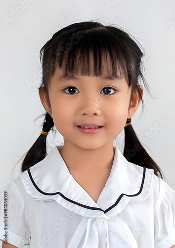 Portrait of an Asian girl, close-up