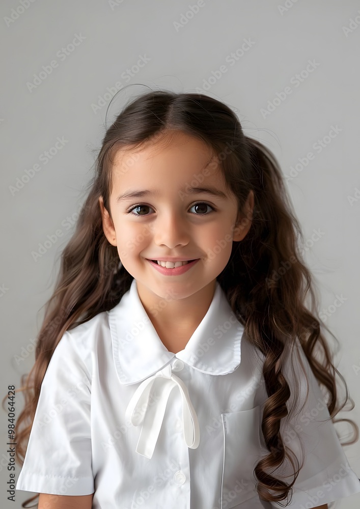 Portrait of a girl of Caucasian appearance, close-up Portrait of a girl of Caucasian appearance, close-up