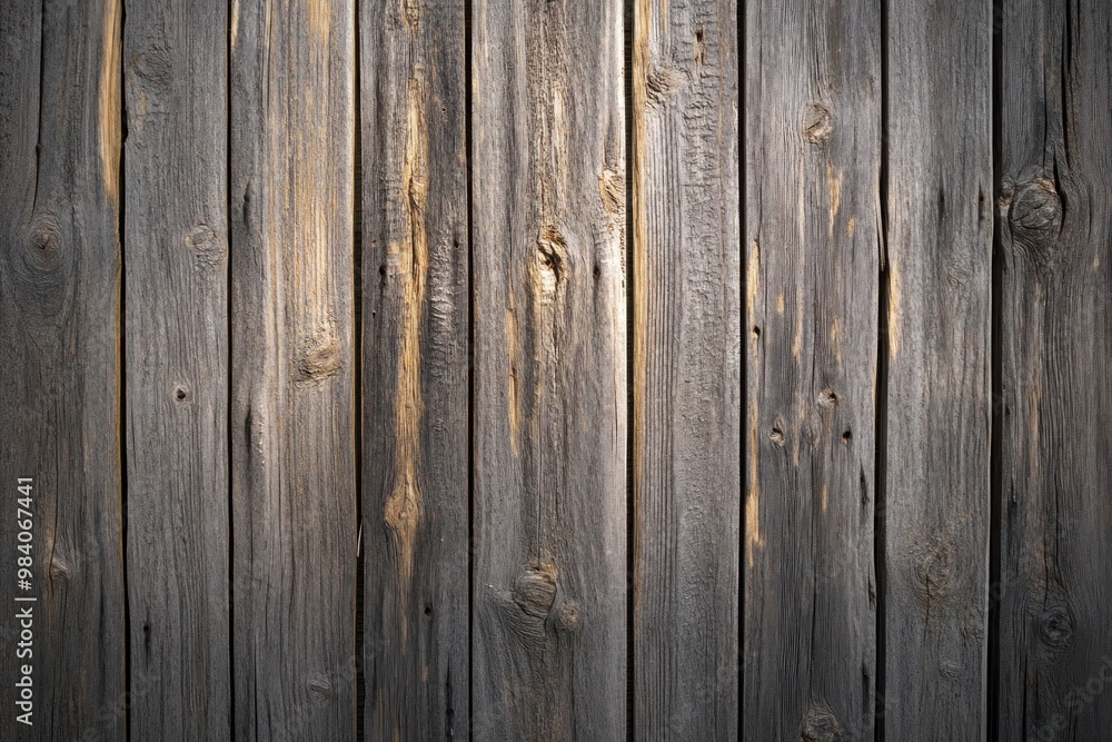 A close-up of a weathered wooden wall, showing the grain and natural texture of the wood, enhanced by soft lighting