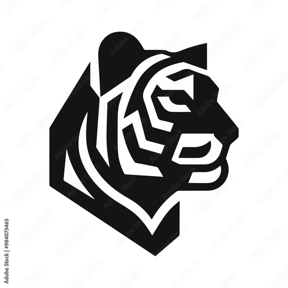 minimalist and modern tiger head logo geometric style minimalist and modern tiger head logo geometric style