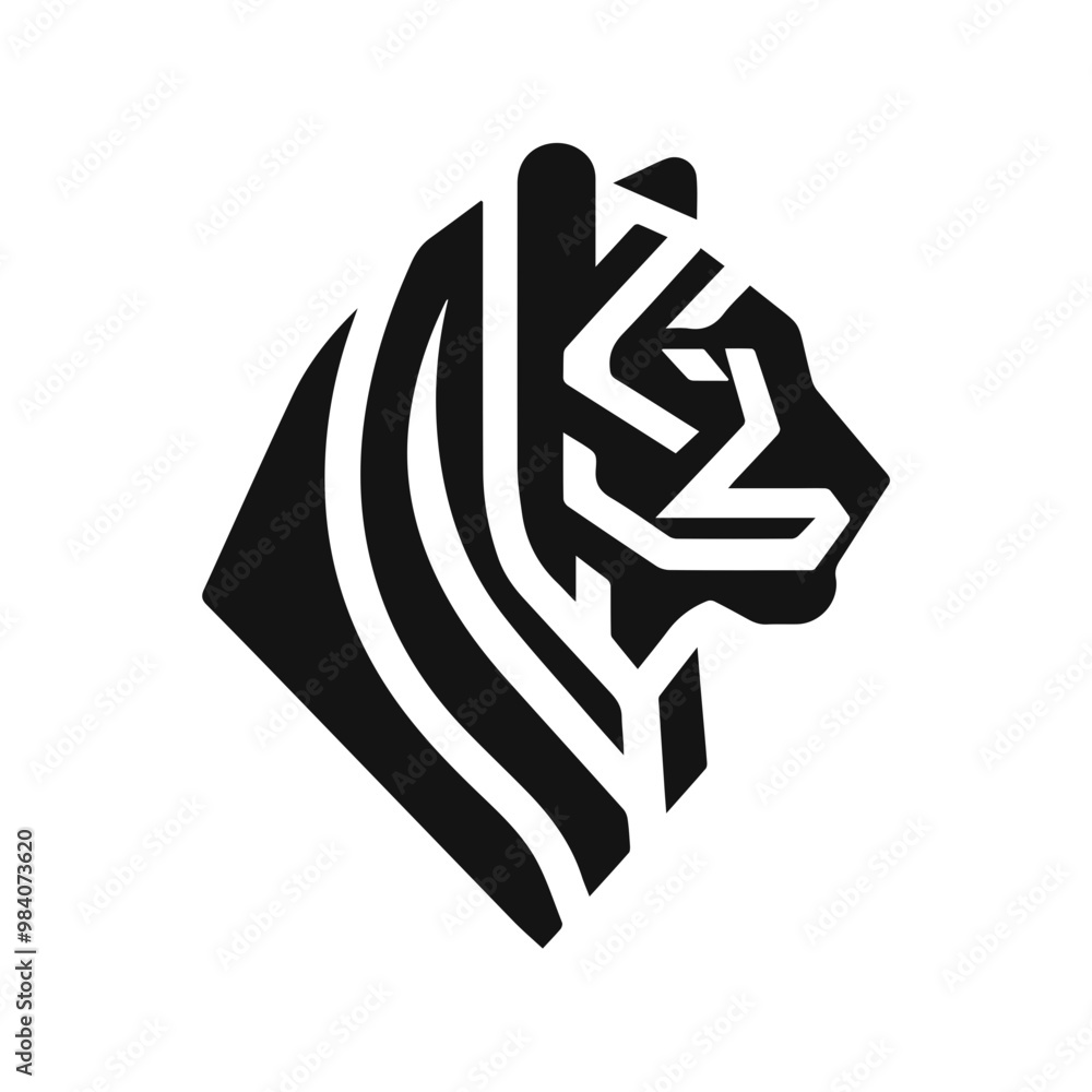 minimalist and modern tiger head logo geometric style minimalist and modern tiger head logo geometric style