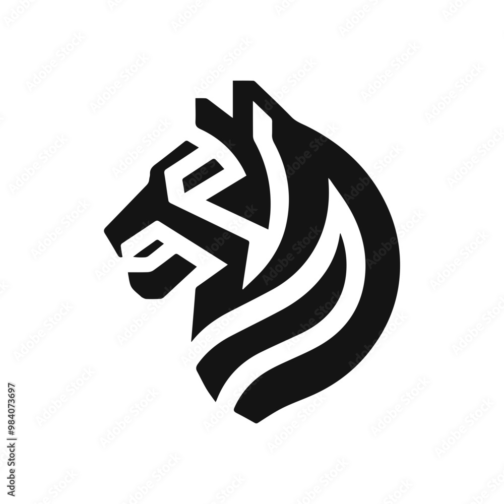 minimalist and modern tiger head logo geometric style minimalist and modern tiger head logo geometric style