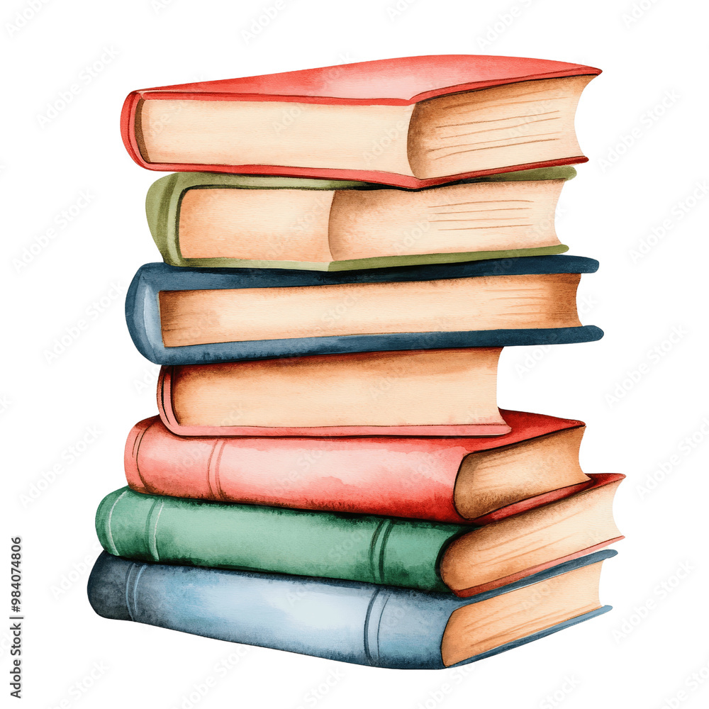 Fototapeta premium stack of books isolated