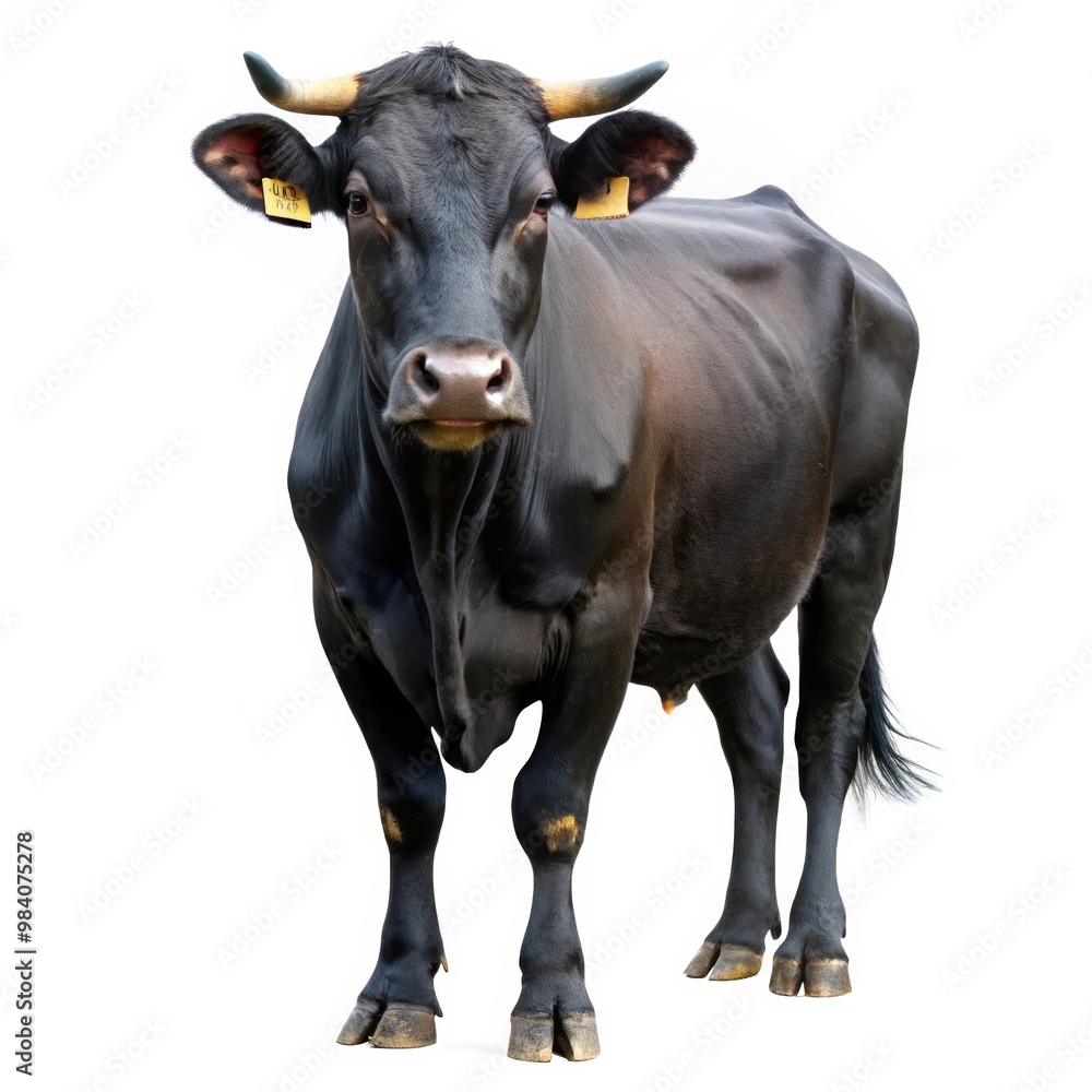 Black Cow Isolated on White Background in High-Resolution – Farm Animal Stock Photo Black Cow Isolated on White Background in High-Resolution – Farm Animal Stock Photo
