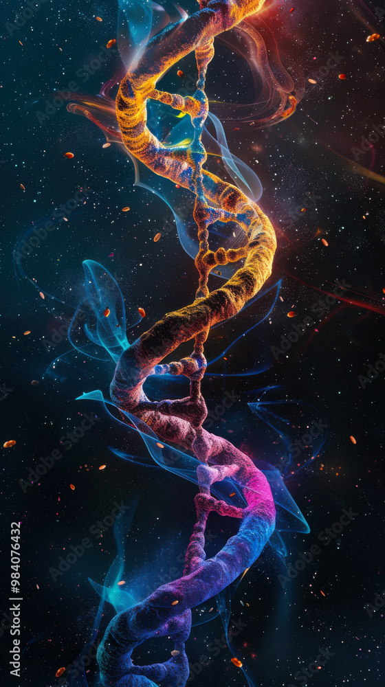 Abstract background of genetic code, inside with DNA double helix. Structural ladder structure with precise pairs and connecting threads. Abstract background of genetic code, inside with DNA double helix. Structural ladder structure with precise pairs and connecting threads.