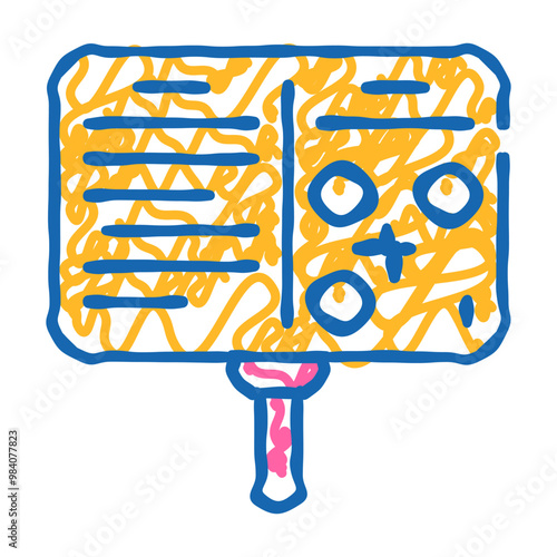annotation plate museum exhibit doodle icon sketch vector. annotation plate museum exhibit sign. isolated symbol illustration
