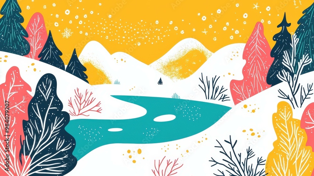 Discover a stunning abstract artwork that reflects the calming colors and patterns of the tundra, an ideal visual escape. Discover a stunning abstract artwork that reflects the calming colors and patterns of the tundra, an ideal visual escape.