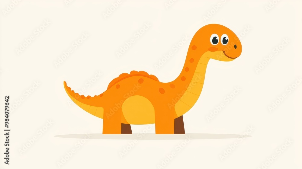 Watch a fun, cartoonstyle dinosaur with a long neck playfully stride, bringing joy and laughter to every scene Watch a fun, cartoonstyle dinosaur with a long neck playfully stride, bringing joy and laughter to every scene