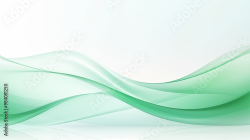 Abstract green wave curve business background