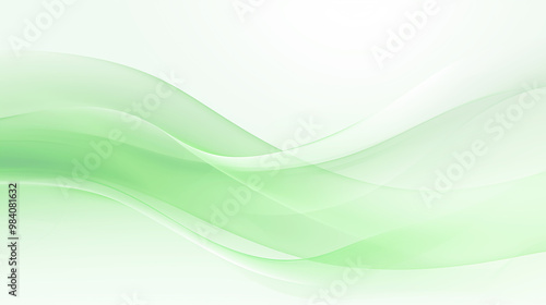 Abstract green wave curve business background