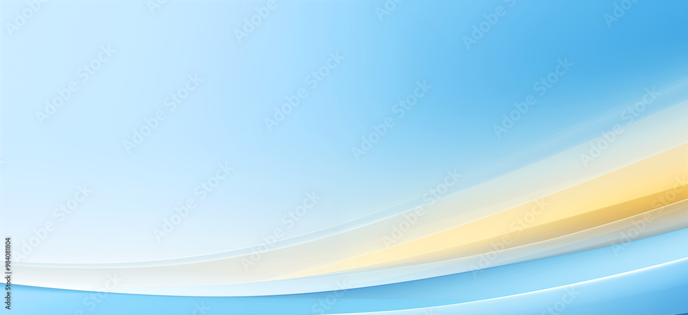 Fototapeta premium Abstract light blue wave curve business background