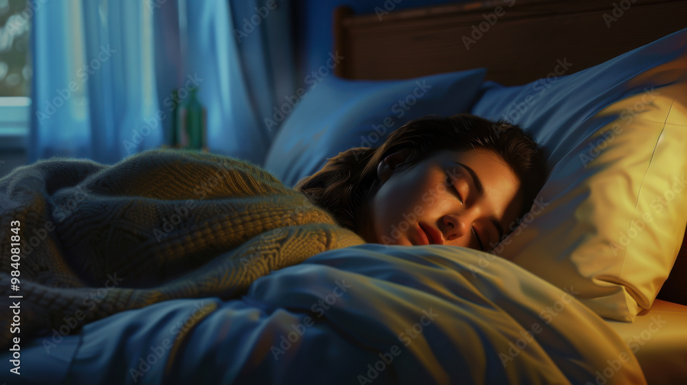 A young woman is resting while lying in her soft bed. Beautiful woman enjoying sleep in the room. Vacation concept. A young woman is resting while lying in her soft bed. Beautiful woman enjoying sleep in the room. Vacation concept.