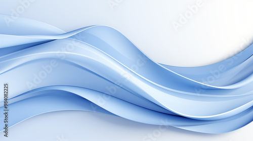 Abstract light blue wave curve business background