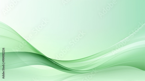 Abstract green wave curve business background