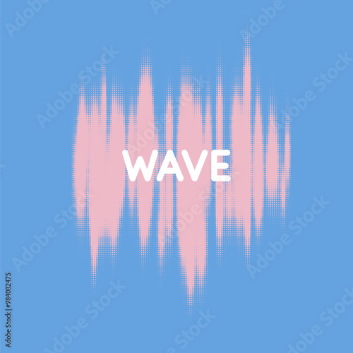 An abstract graphic element for design. The illustration consists of round particles.