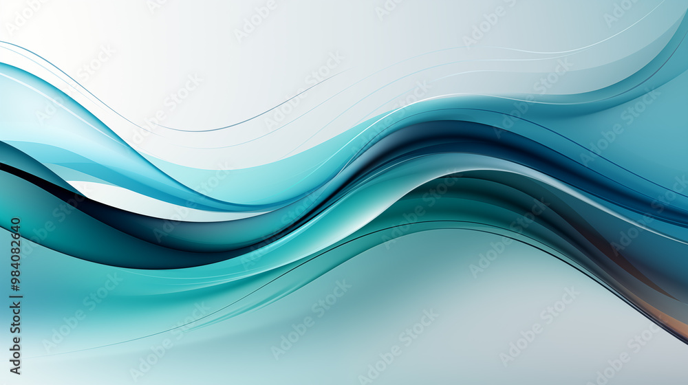 Abstract green wave curve business background Abstract green wave curve business background