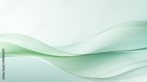 Abstract green wave curve business background