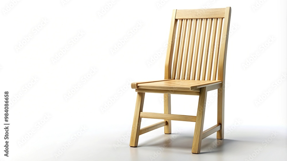 asymmetrical wooden chair isolated on white background asymmetrical wooden chair isolated on white background