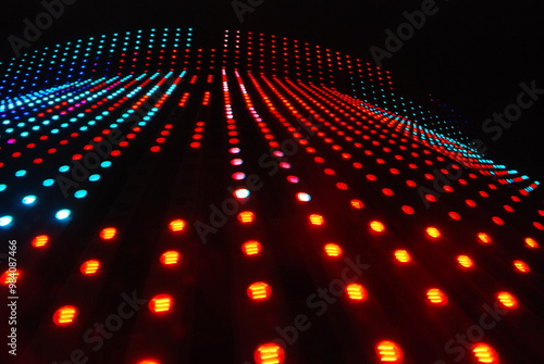 Based on the image, an appropriate name could be "Digital Lightscape" or "LED Matrix Perspective.