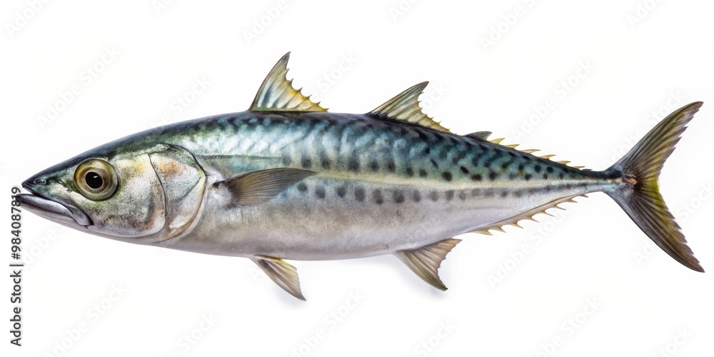 Japanese Spanish Mackerel Isolated on White Background Japanese Spanish Mackerel Isolated on White Background