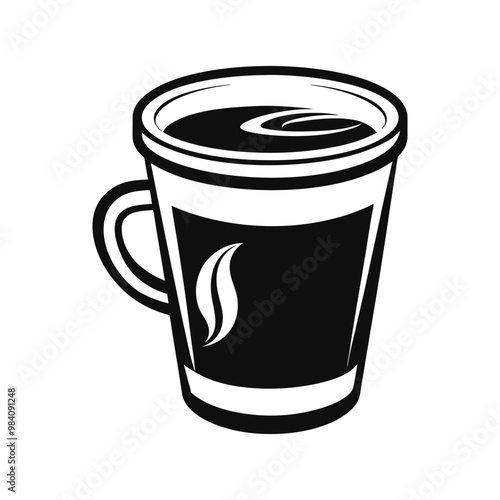 Coffee cup silhouette vector design