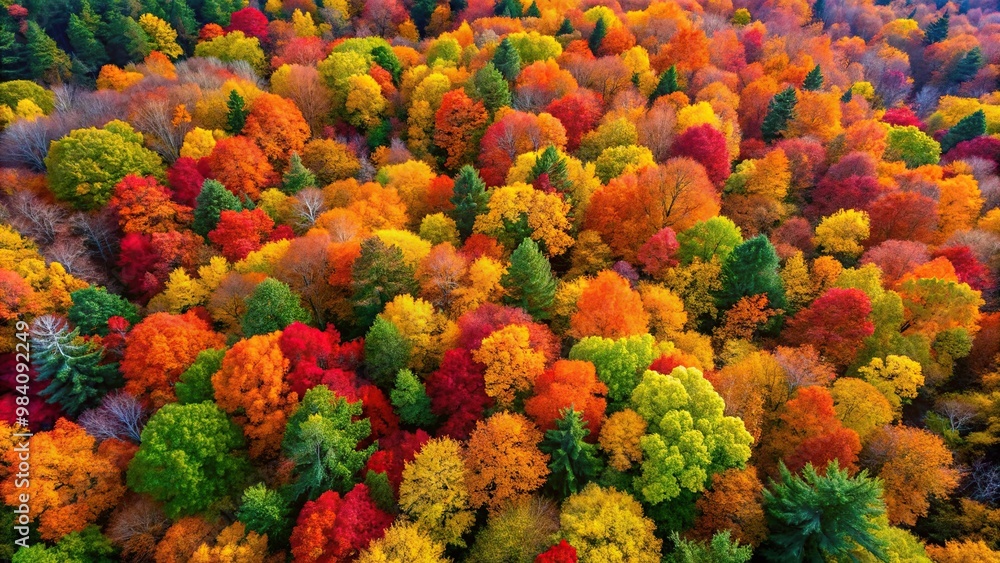 Autumn leaves decoration in forest Autumn leaves decoration in forest