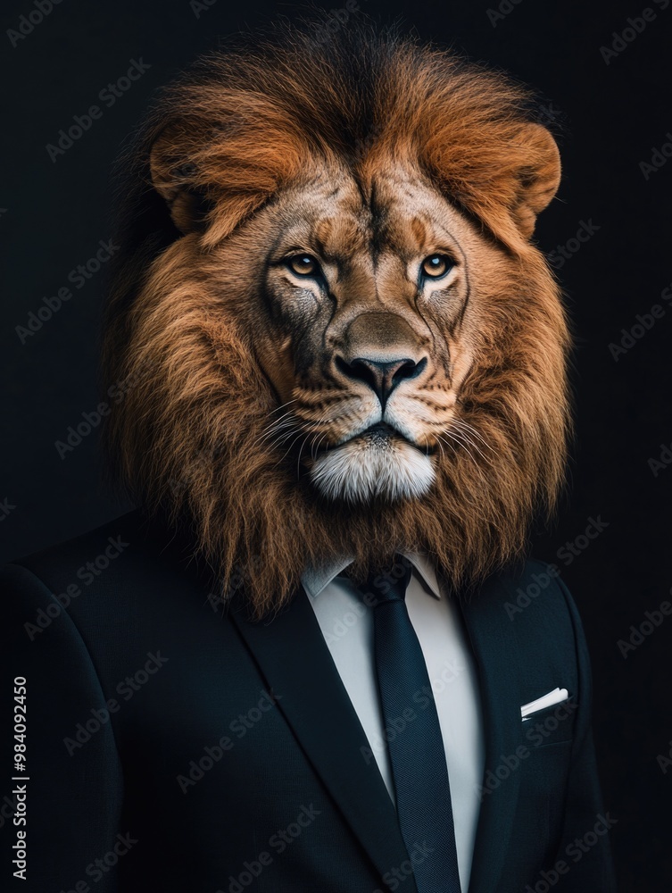 Professional Lion Statue in a Suit Professional Lion Statue in a Suit