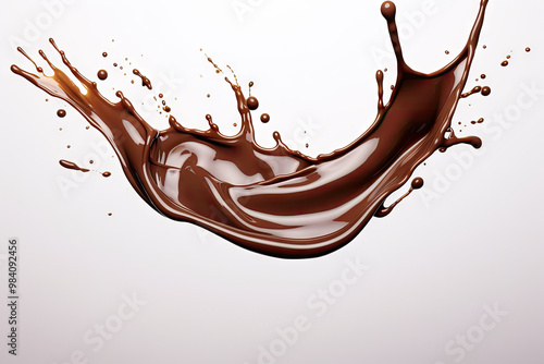 chocolate splash isolated on white background