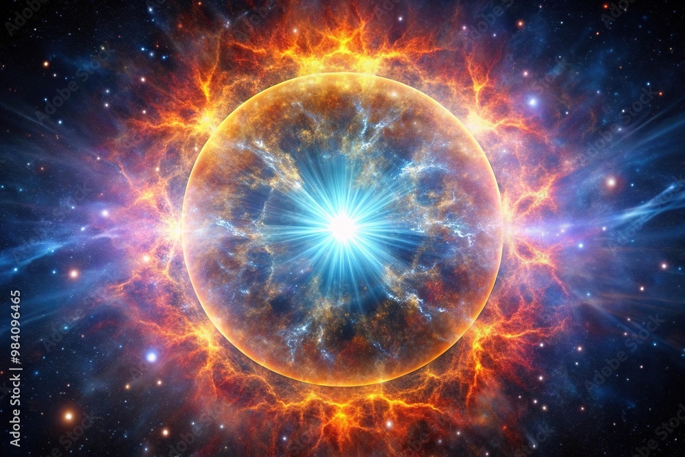 Awe inspiring supernova explosion lighting up the cosmos Awe inspiring supernova explosion lighting up the cosmos