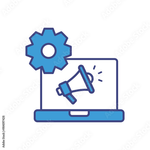 Marketing Automation vector icon stock illustration