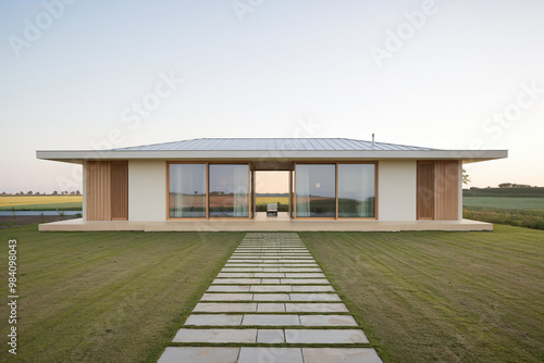 modern building with a roof