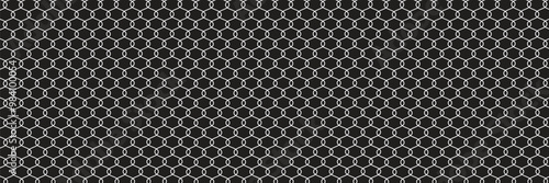 Steel wire chain link fence seamless pattern. Metal lattice with rhombus, diamond shape silhouette. Grid fence background. vektor