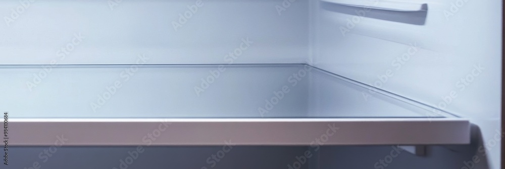 Background with empty refrigerator compartment and empty shelves. Background with empty refrigerator compartment and empty shelves.
