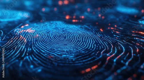 Biometric security technology utilizing fingerprint scanning for enhanced protection against cyber crime in financial services banner