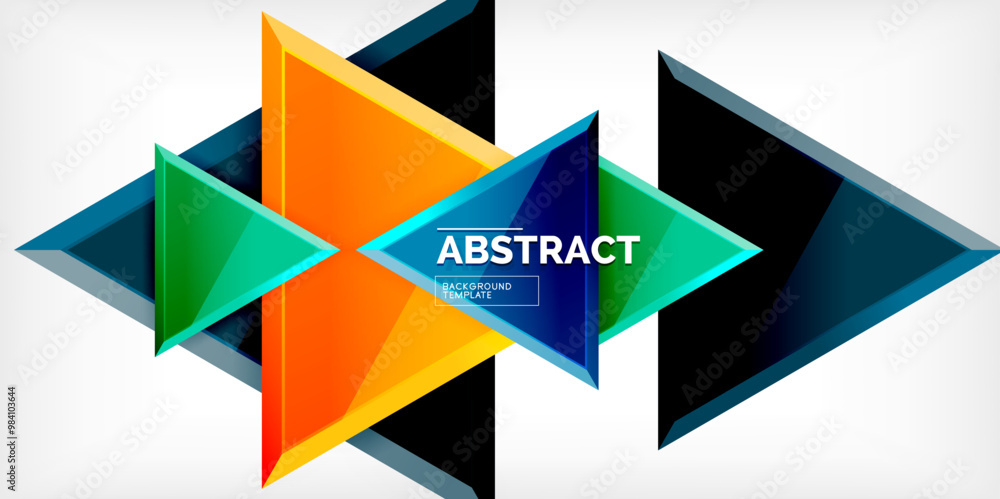 Abstract background - glossy triangles. Vector Illustration For Wallpaper, Banner, Background, Card, Book Illustration, landing page Abstract background - glossy triangles. Vector Illustration For Wallpaper, Banner, Background, Card, Book Illustration, landing page