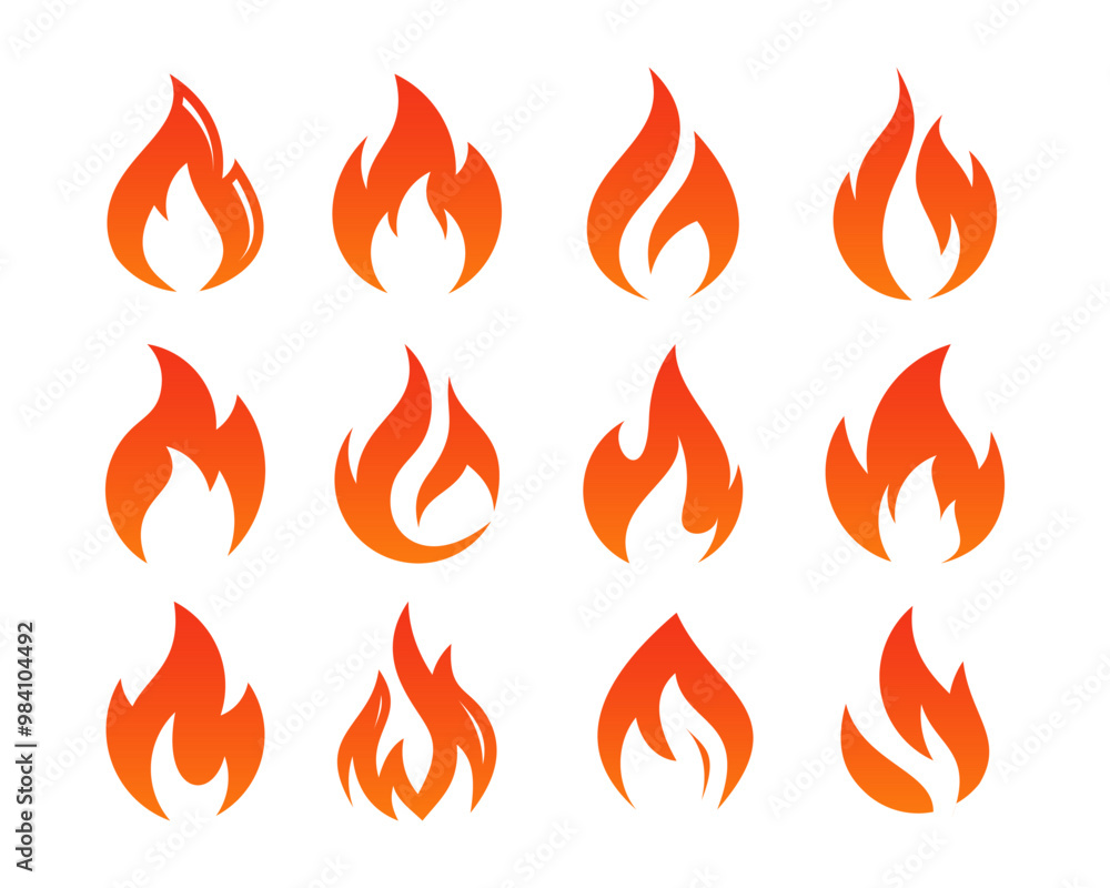 icon set Fire flame logo vector illustration design template. vector fire flames sign illustration isolated. fire icon icon set Fire flame logo vector illustration design template. vector fire flames sign illustration isolated. fire icon