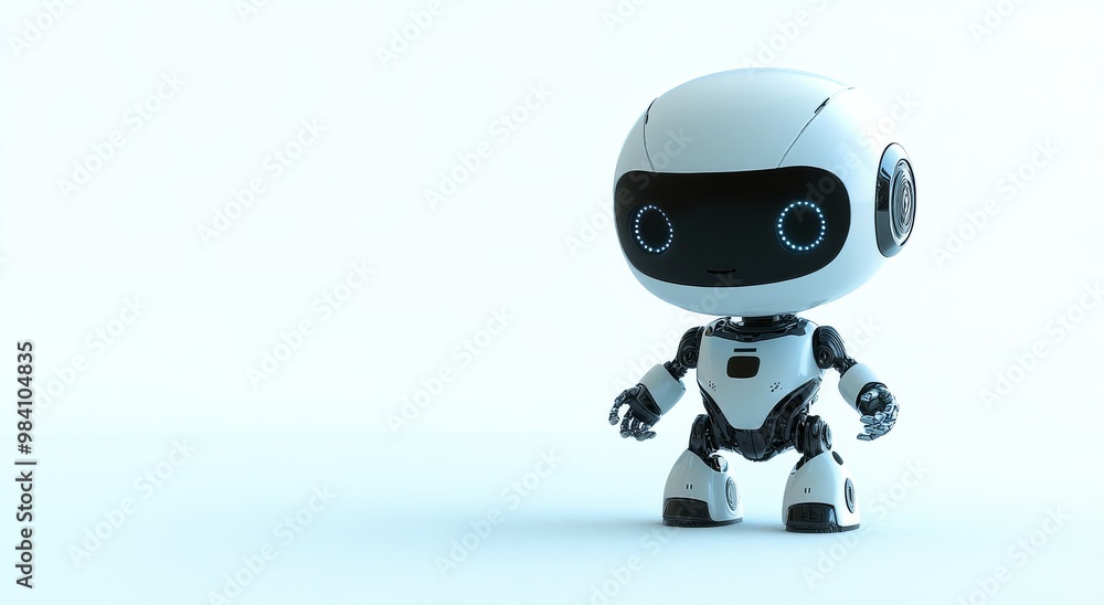 a white robot on a solid background a white robot on a solid background