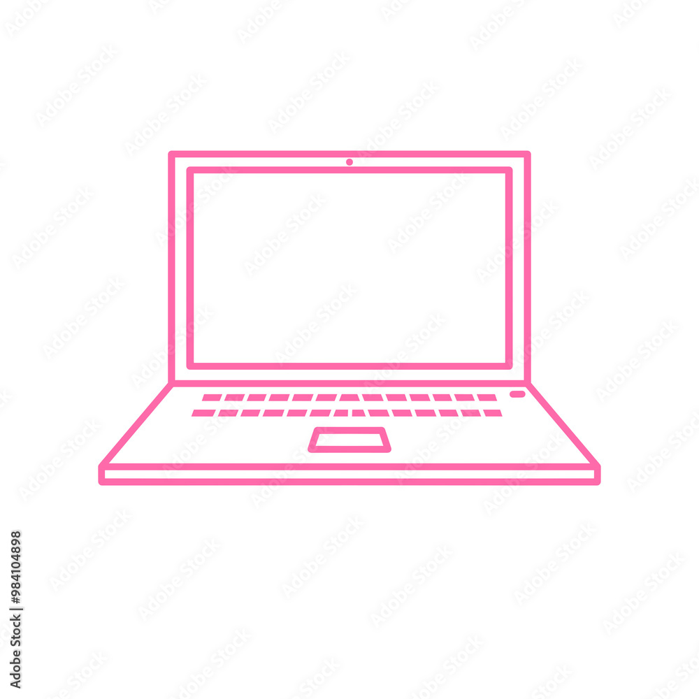 Doodle Icon laptop or computer illustration on transparent background that can be use for background, slide view, social media, sticker, scrapbook and etc. | Aesthetic with pink color Doodle Icon laptop or computer illustration on transparent background that can be use for background, slide view, social media, sticker, scrapbook and etc. | Aesthetic with pink color