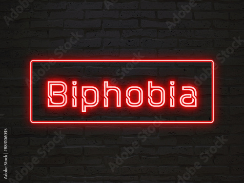 Biphobia のネオン文字 photo