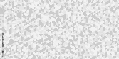 Modern surface creative diamond pattern gray low Polygon Mosaic triangle business texture background. white and gray geometric diamond geometry low poly graphic repeat pattern triangle facets design.