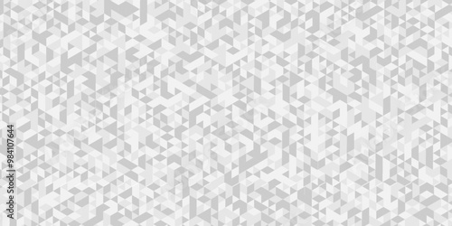 Modern surface creative diamond pattern gray low Polygon Mosaic triangle business texture background. white and gray geometric diamond geometry low poly graphic repeat pattern triangle facets design.
